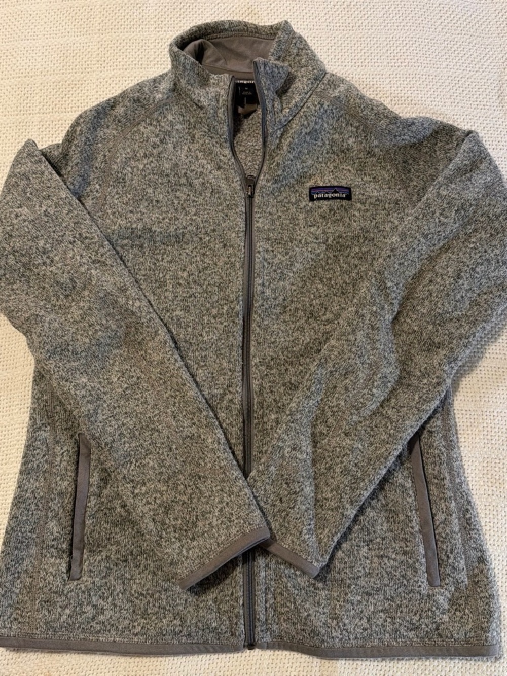 Patagonia Heather Gray Full-Zip Fleece Jacket